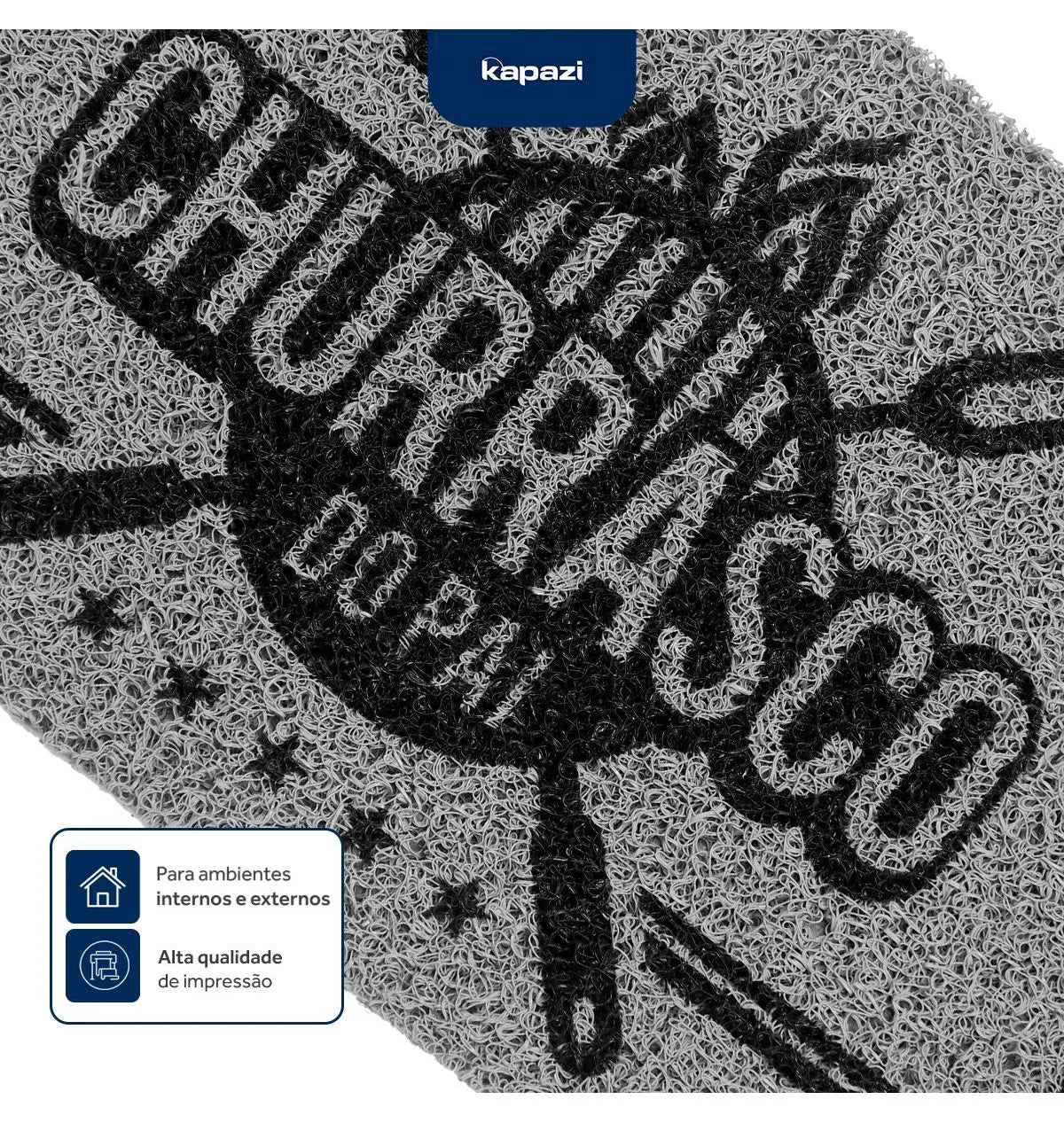 Tapete Capacho Vinil 40cm x 75cm - Churrasco do Pai - Kapazi
