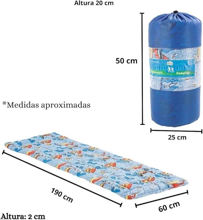 Colchonete Solteiro 190cm x 60cm - Mont Long