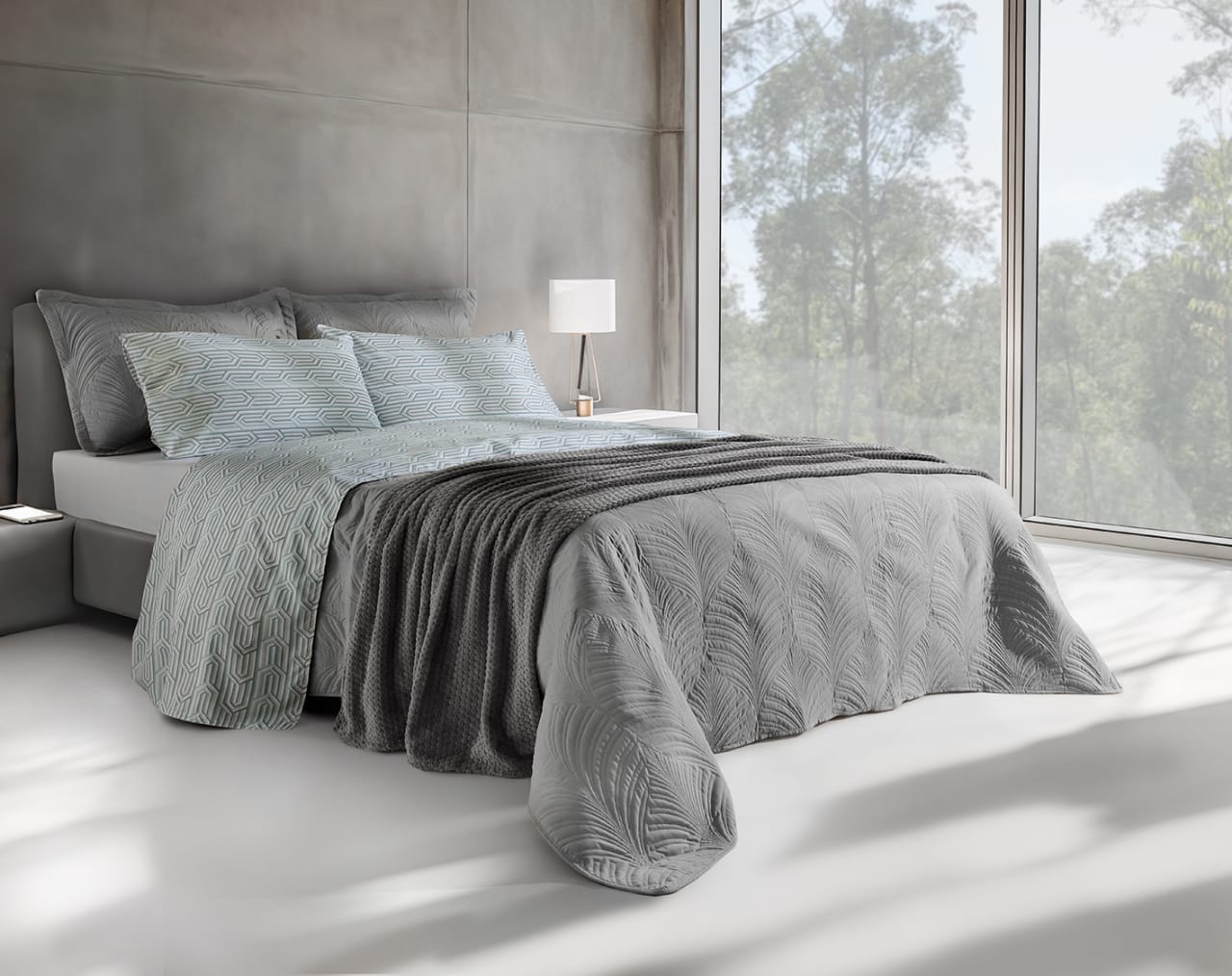 Jogo de Cama Home Design - 200 Fios - Casal - Corttex