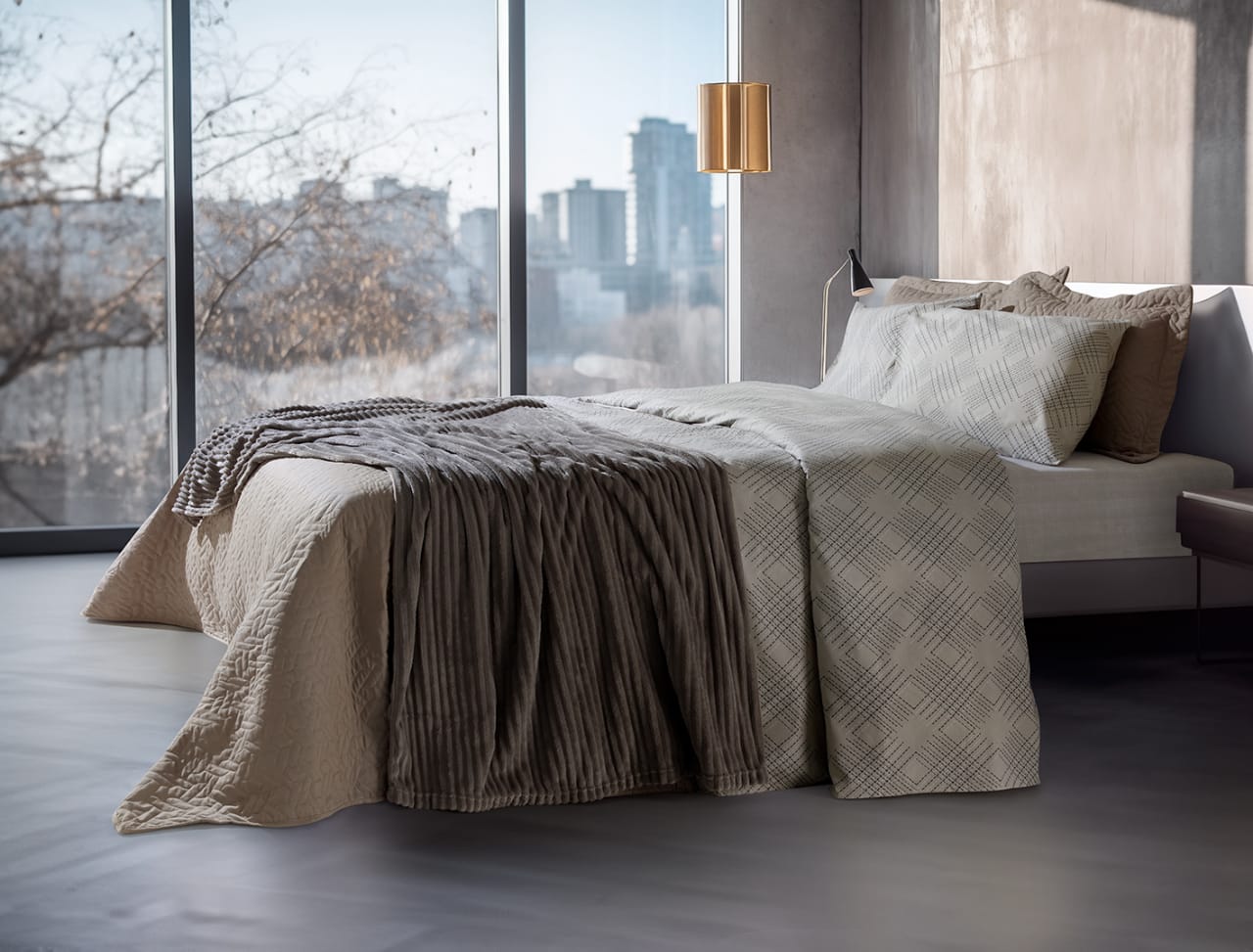Jogo de Cama Home Design - 200 Fios - Casal - Corttex