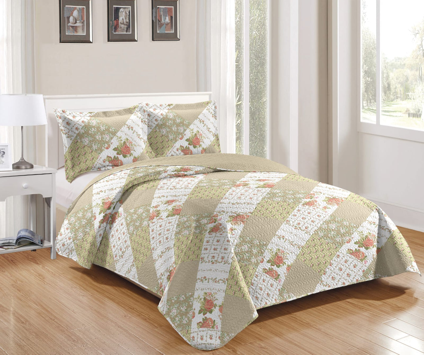 Kit Colcha Patchwork - Casal - Rozac