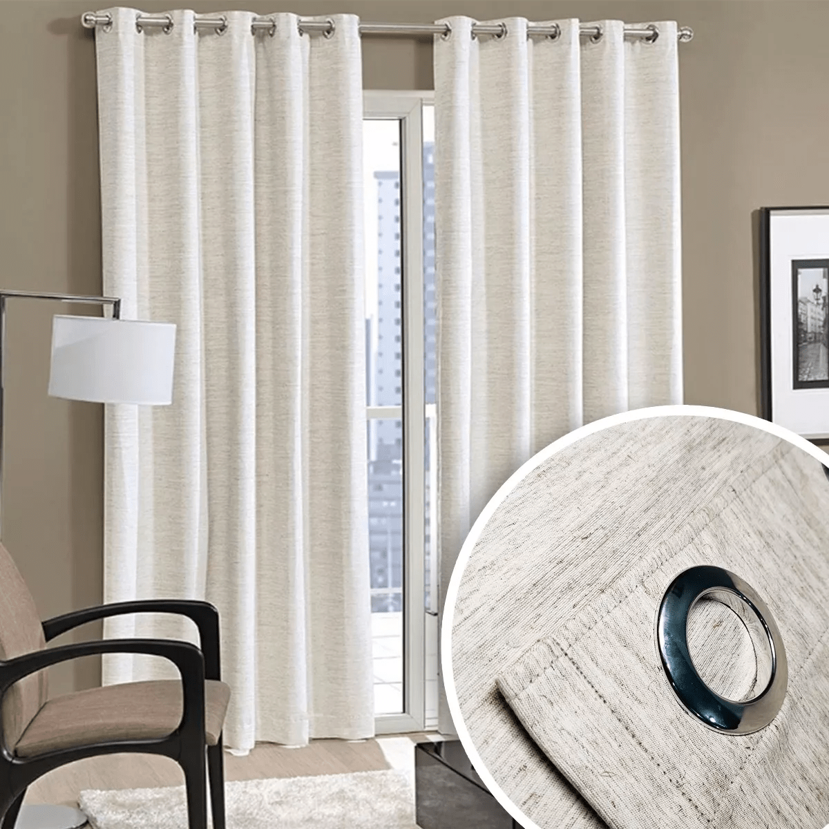 Cortina Blackout Aneliza 4,00m x 2,60m - Döhler - Ms Tapeçaria