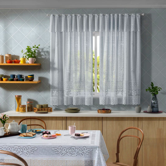 Cortina Valência 2,00m x 1,50m - Branco - Interlar