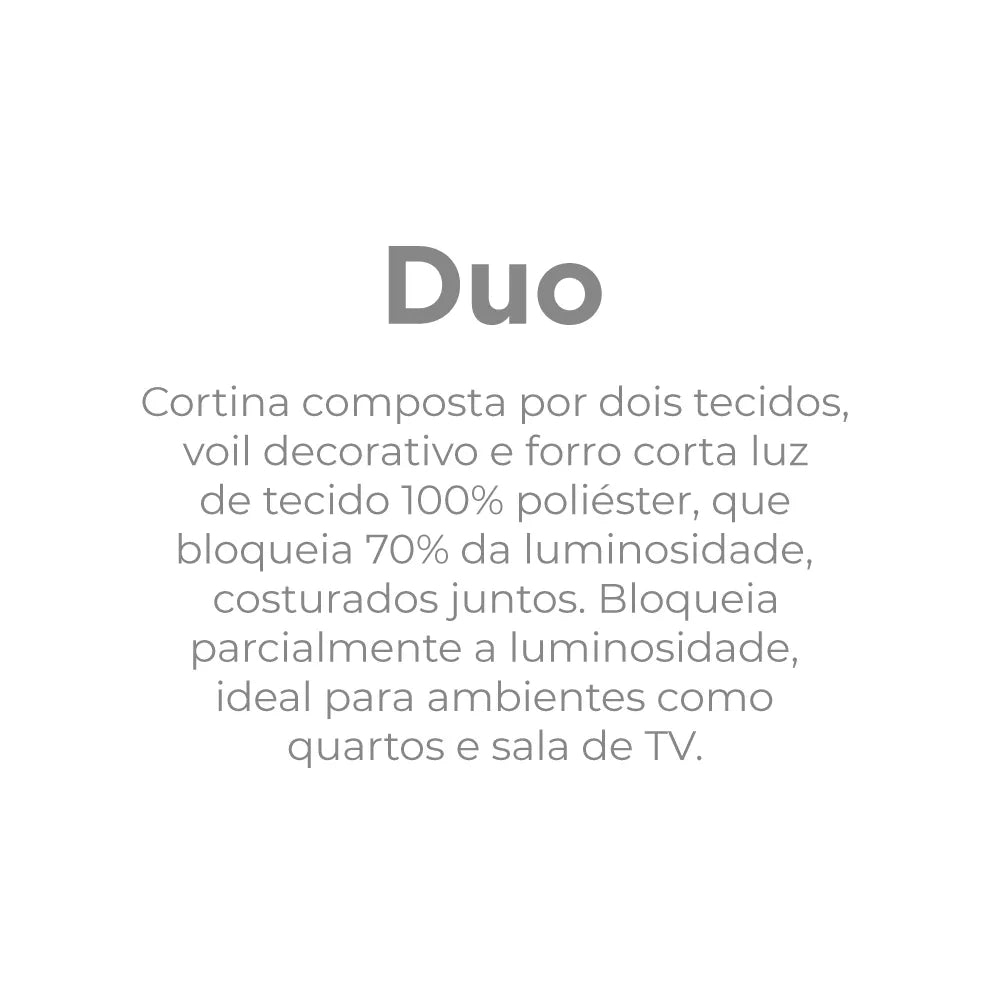 Cortina Duo Monaco 5,40m x 2,80m - Branca - Bella Janela - Ms Tapeçaria