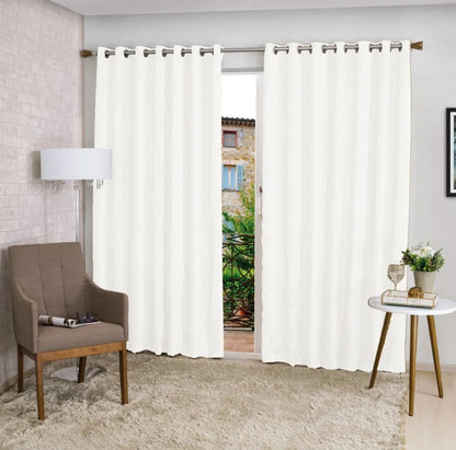 Cortina Duo Sorrento 5,40m x 2,80m - Branca - Bella Janela - Ms Tapeçaria