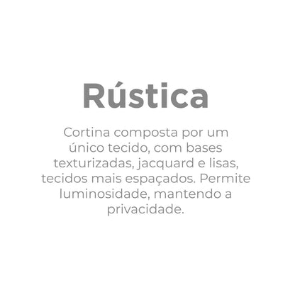 Cortina Rustica Fenícia Efeito Linho 4,20m x 2,50m - Areia - Bella Janela - Ms Tapeçaria
