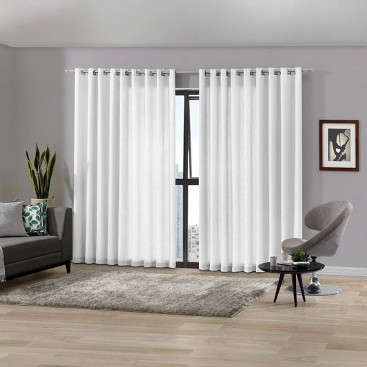 Cortina Duo Monaco 5,40m x 2,80m - Branca - Bella Janela