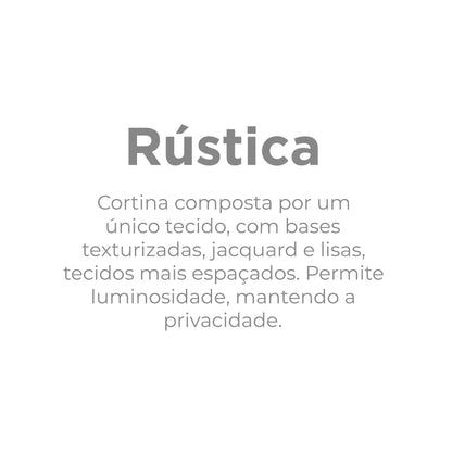 Cortina Rustica Fenícia Efeito Linho 5,40m x 2,80m - Cinza - Bella Janela