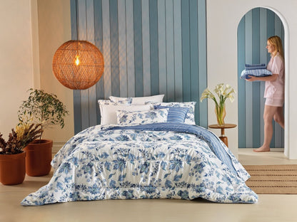 Jogo de Cama Diamante - 150 fios - Solteiro - Teka - Ms Tapeçaria