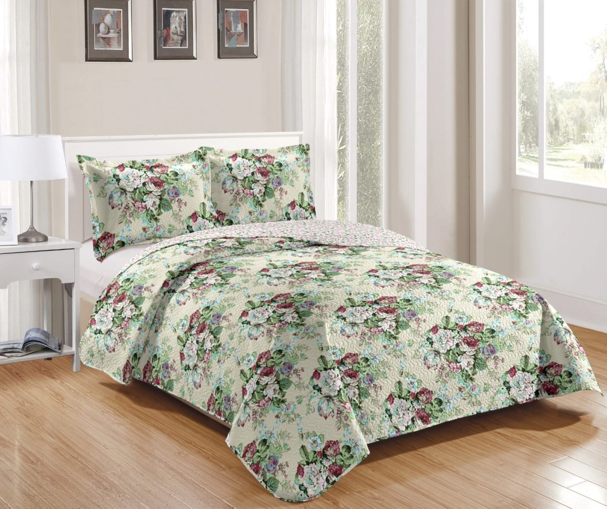 Kit Colcha Shabby Chic - Solteiro - Rozac - Ms Tapeçaria