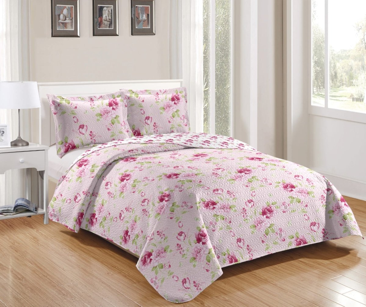 Kit Colcha Shabby Chic - Solteiro - Rozac - Ms Tapeçaria