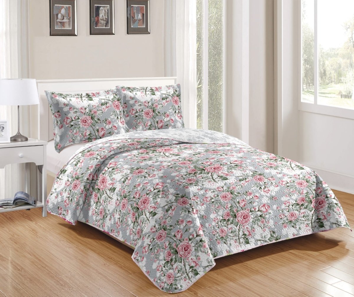 Kit Colcha Shabby Chic - Solteiro - Rozac - Ms Tapeçaria