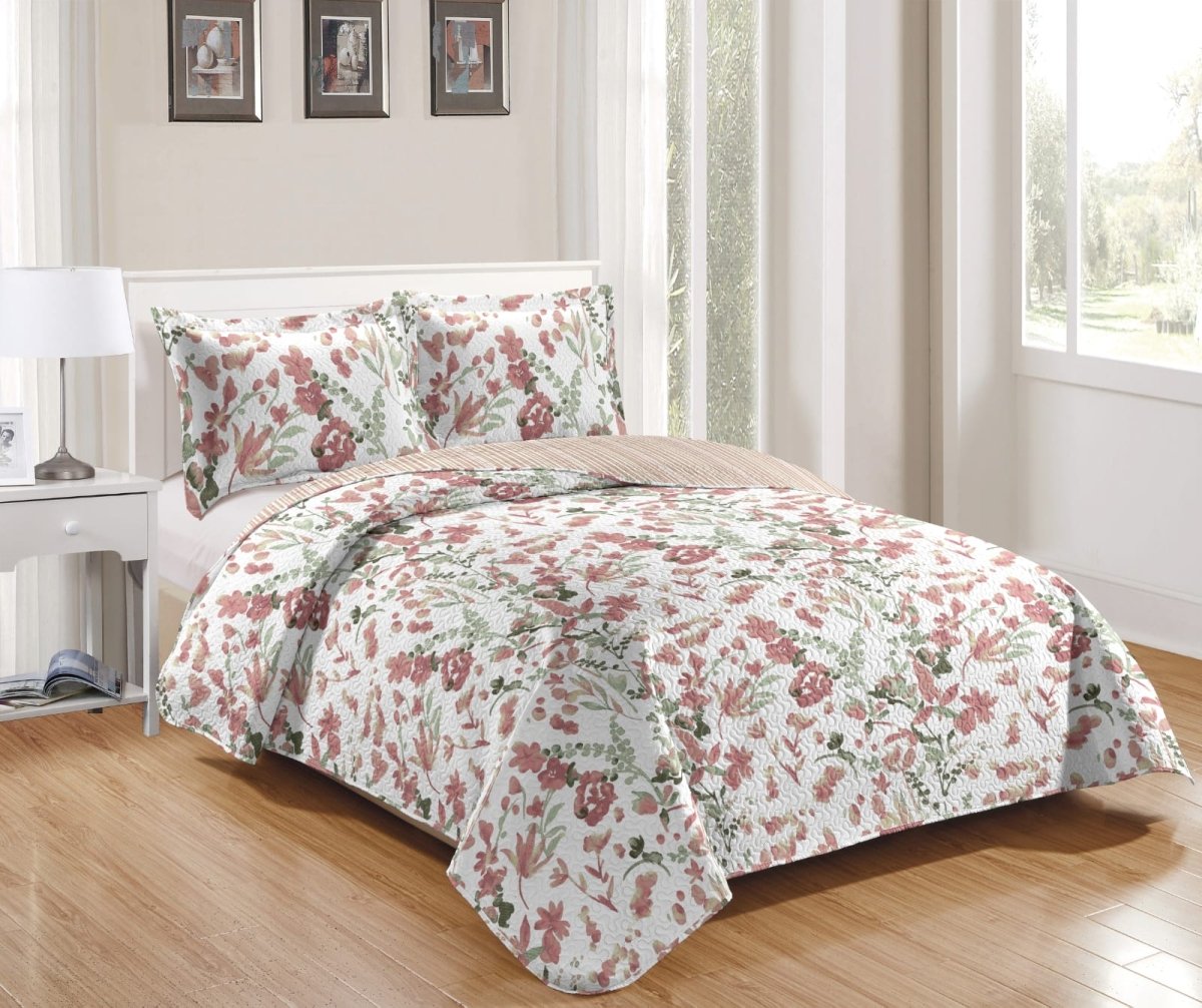 Kit Colcha Shabby Chic - Solteiro - Rozac - Ms Tapeçaria