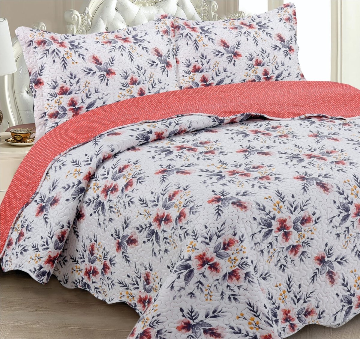 Kit Colcha Shabby Chic - Solteiro - Rozac - Ms Tapeçaria